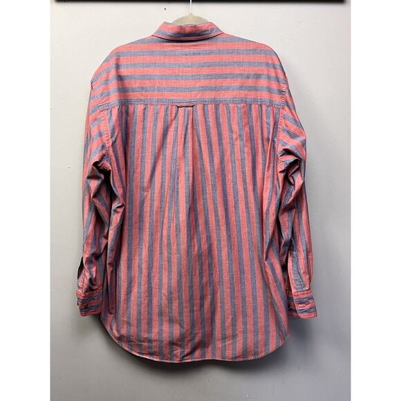 Vintage 90s Chaps Ralph Lauren Shirt Mens Large Blue Red Button Down Embroidered - Picture 2 of 7